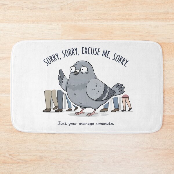 Item preview, Funny Apology Pigeon Meme Just Your Average Commute. designed and sold by The-T-In-Retro.