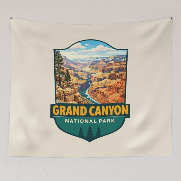 Item preview, Grand Canyon National Park Arizona Retro Sticker designed and sold by Gideon Emmerich.
