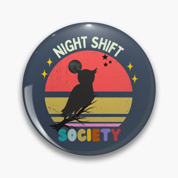 Item preview, Night Shift Society Owl – Retro Vintage Nocturnal Aesthetic 80s Sunset Grunge Night Owl Club T-Shirt designed and sold by HOUSE OF TIST.