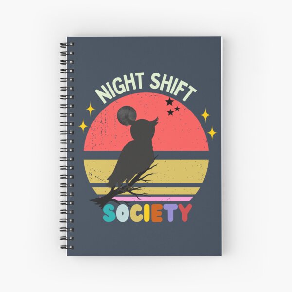 Item preview, Night Shift Society Owl – Retro Vintage Nocturnal Aesthetic 80s Sunset Grunge Night Owl Club T-Shirt designed and sold by HOUSE OF TIST.