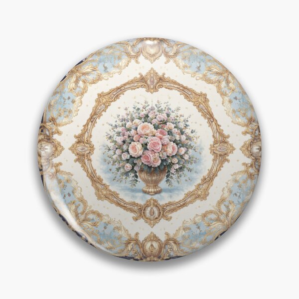 Artikelvorschau, Luxuriöses, königlich-florales Barockdesign | Elegantes Vintage-Muster in Gold und Blau entworfen und verkauft von Purti123.