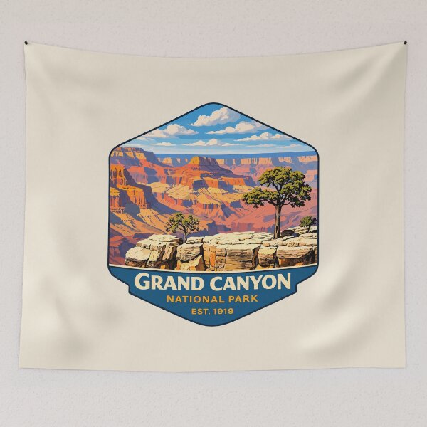 Item preview, Grand Canyon National Park Arizona US Retro Badge designed and sold by Gideon Emmerich.