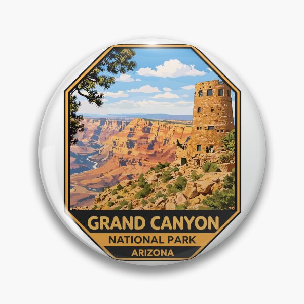 Item preview, Grand Canyon National Park Arizona US Retro Badge designed and sold by Gideon Emmerich.
