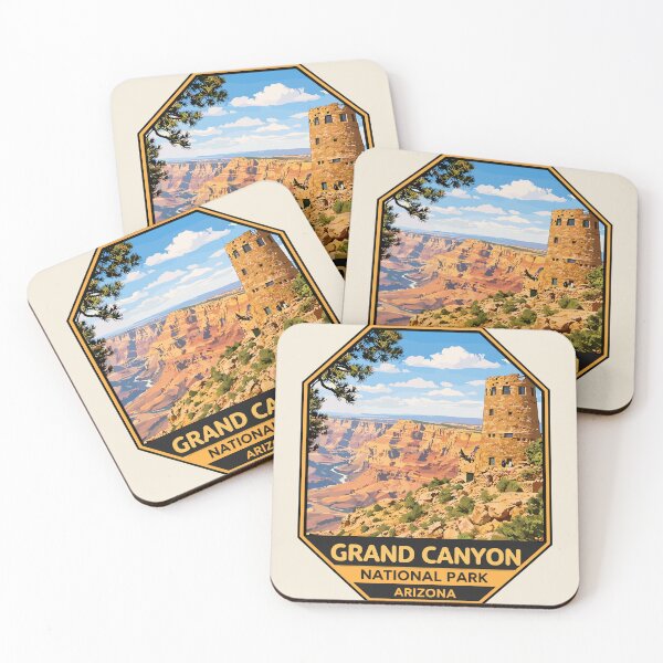 Item preview, Grand Canyon National Park Arizona US Retro Badge designed and sold by Gideon Emmerich.