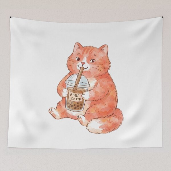 Item preview, Boba Cat designed and sold by DorpiDesign.