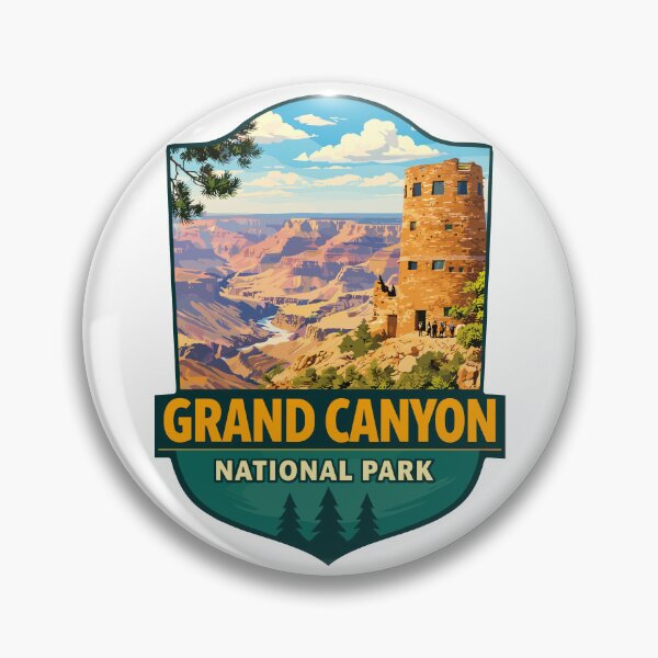 Item preview, Grand Canyon National Park Arizona US Retro Badge designed and sold by Gideon Emmerich.