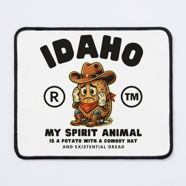 Item preview, Idaho : my spirit animal is a potato with a cowboy designed and sold by Peerless-Prime.