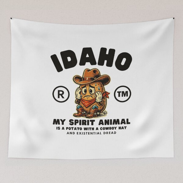 Item preview, Idaho : my spirit animal is a potato with a cowboy designed and sold by Peerless-Prime.