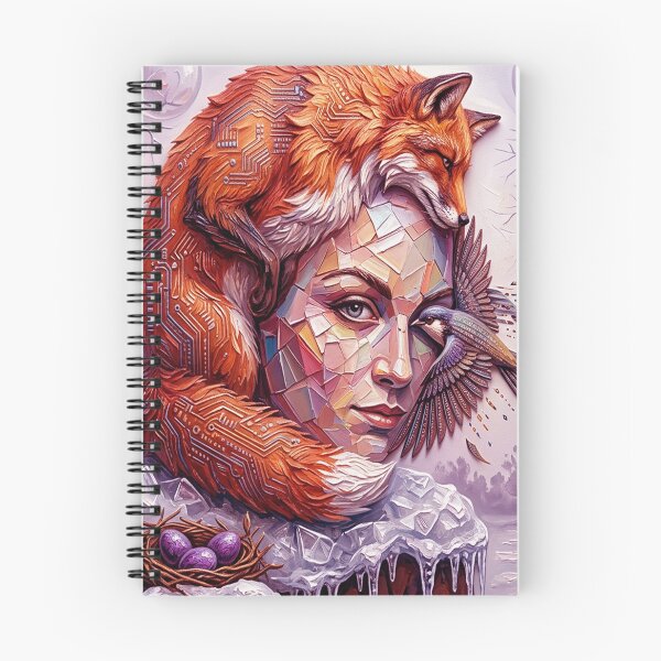 Item preview, Surreal Cybernetic Portrait Merging Human Intelligence, Nature, and Digital Circuitry in a Stunning Artistic Vision designed and sold by ARTCREATESHOP.