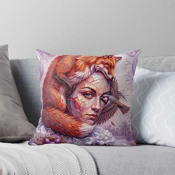 Item preview, Surreal Cybernetic Portrait Merging Human Intelligence, Nature, and Digital Circuitry in a Stunning Artistic Vision designed and sold by ARTCREATESHOP.