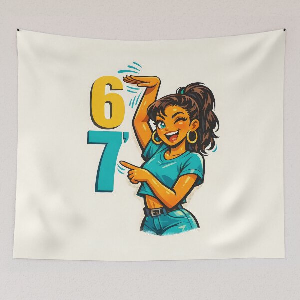 Item preview, 67 Cartoon Meme Artwork – Funny Gesture Pop Art Print designed and sold by Echo Trend Prints.