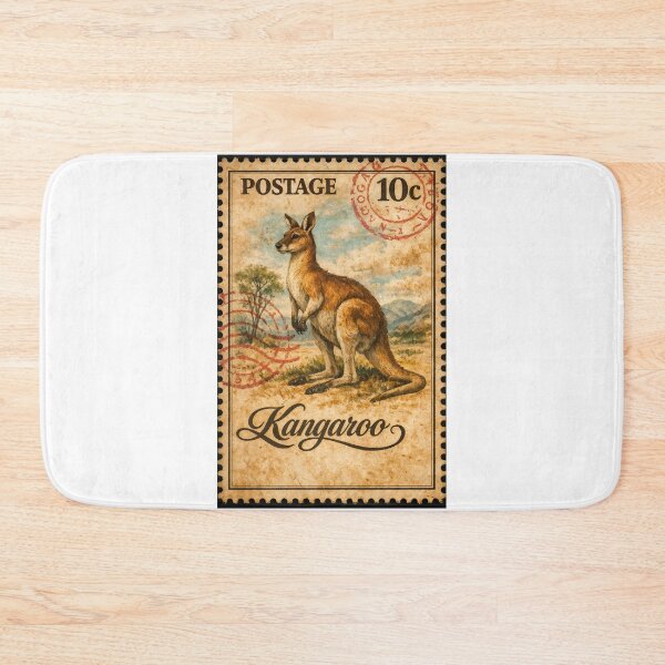 Item preview, Kangaroo Postage – Vintage Australia designed and sold by ForeverPrintsOK.