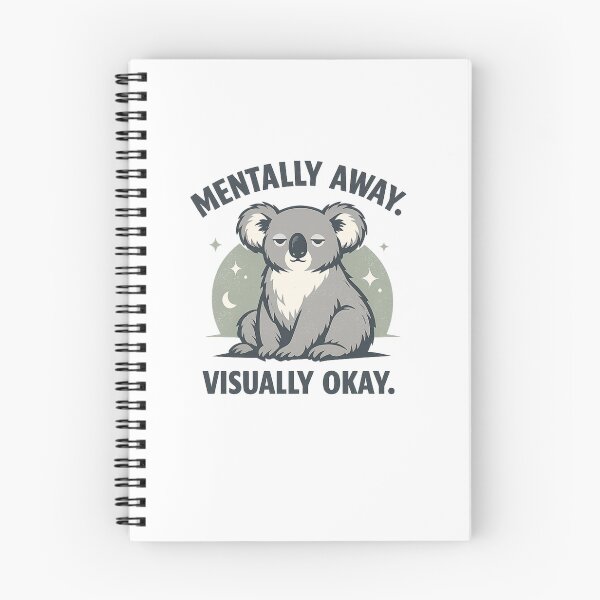 Item preview, Mentally Away Visually Okay Koala Retro Burnout Humor designed and sold by Teenomix.