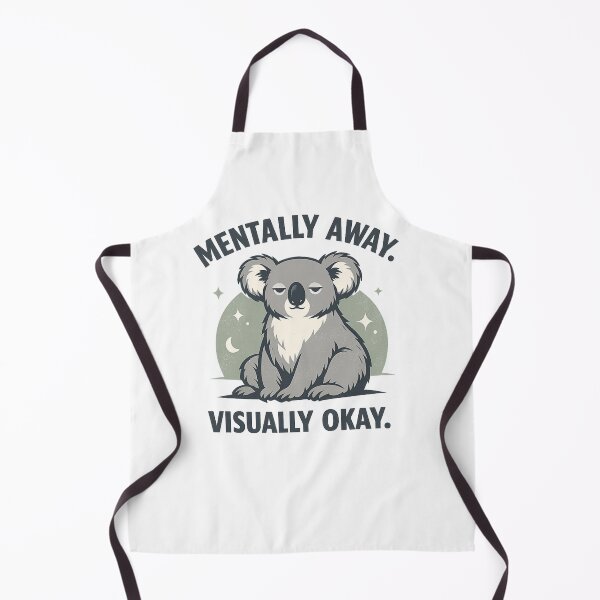 Item preview, Mentally Away Visually Okay Koala Retro Burnout Humor designed and sold by Teenomix.