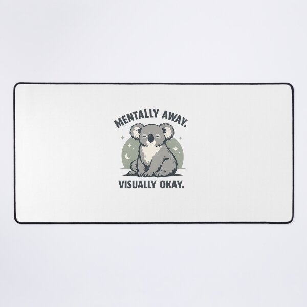 Item preview, Mentally Away Visually Okay Koala Retro Burnout Humor designed and sold by Teenomix.