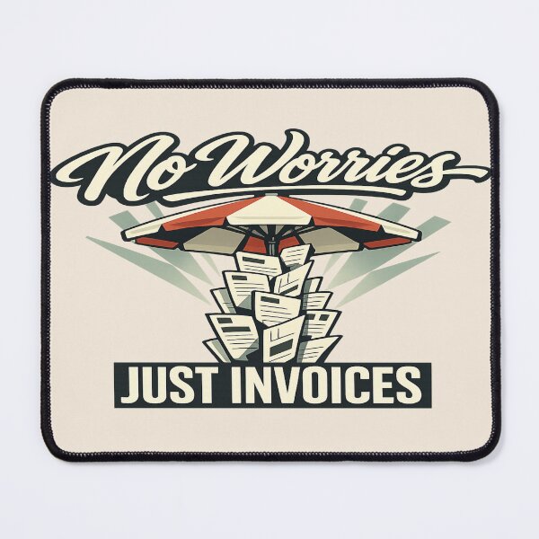 Item preview, No Worries Just Invoices Funny Australian Office Humor Shirt designed and sold by POD DYNASTY | Original Print On Demand T-Shirt Graphics.