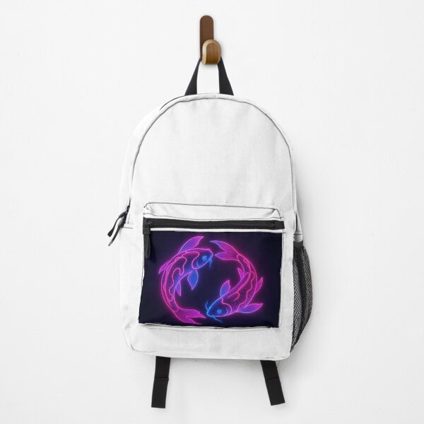 Item preview, Neon Koi Yin Yang – Glowing Cyber Aesthetic Design designed and sold by ZolaDesings.