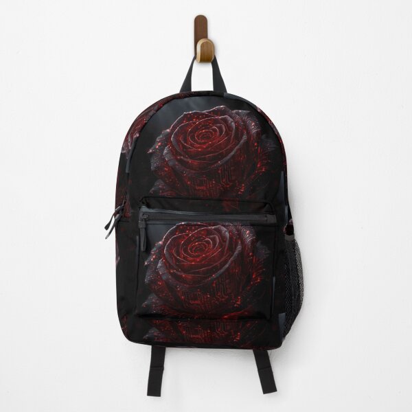 Item preview, Glowing Cybernetic Red Rose with Digital Circuitry and Neon Light Effects designed and sold by Dreamy Armine Art.