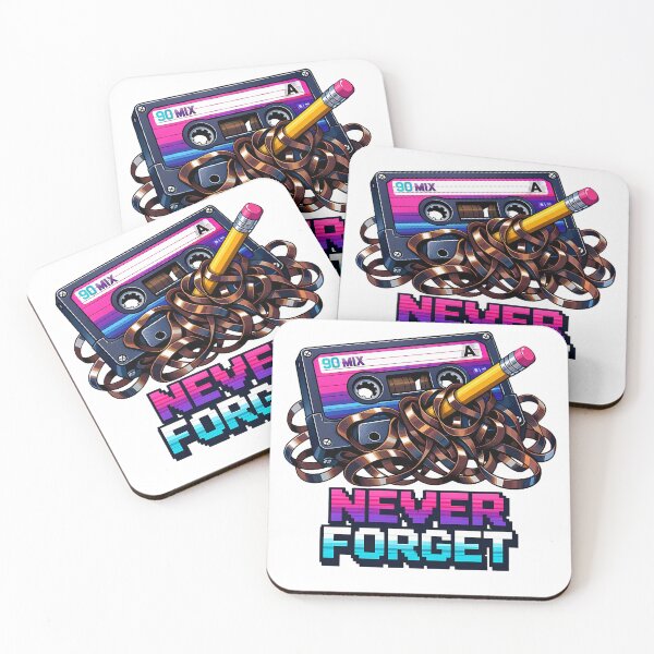 Item preview, Never Forget 90s Cassette Tape and Pencil Retro Nostalgia designed and sold by DraftAndDoneArt.