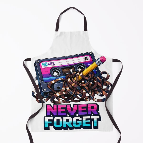 Item preview, Never Forget 90s Cassette Tape and Pencil Retro Nostalgia designed and sold by DraftAndDoneArt.