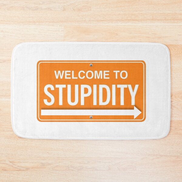 Item preview, Dumb Humor Welcome to Stupidity Sign Design – Funny Sarcastic Meme Arrow Graphic designed and sold by ArtivaNest.
