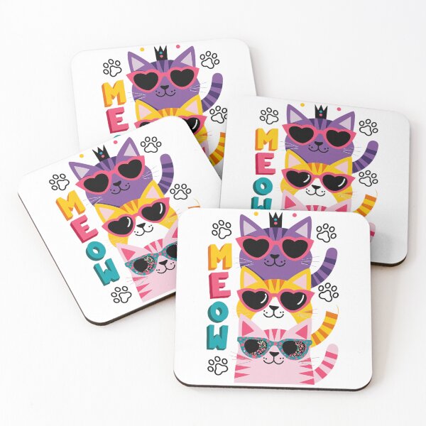Item preview, Stylish Meow Cats Pop Art designed and sold by KLERIKSTORE.