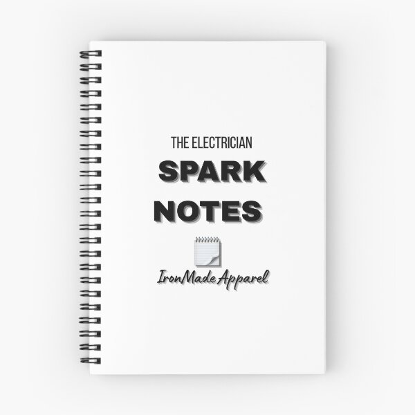 Item preview, Spark Notes Electrician T-Shirt – Funny Electrical Humor Tee for Electricians, Linemen & Skilled Trades Pros designed and sold by IronMade Apparel.
