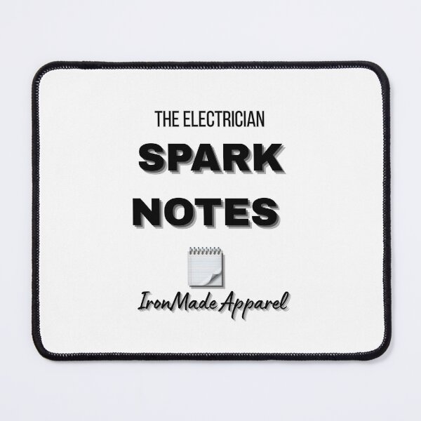 Item preview, Spark Notes Electrician T-Shirt – Funny Electrical Humor Tee for Electricians, Linemen & Skilled Trades Pros designed and sold by IronMade Apparel.