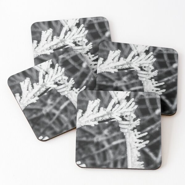 Item preview, Frozen silence,  hoarfrost crystals on wire fence designed and sold by ivon55.