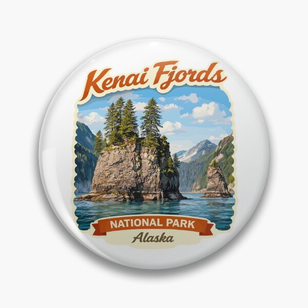 Item preview, Kenai Fjords National Park Retro Glacier Ocean designed and sold by Gideon Emmerich.