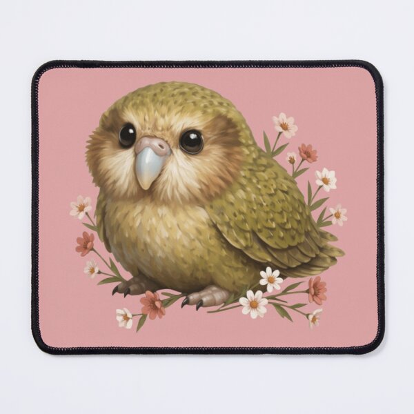 Item preview, Cute Kākāpō Bird – Floral Forest Style designed and sold by BirdsRbeautiful.