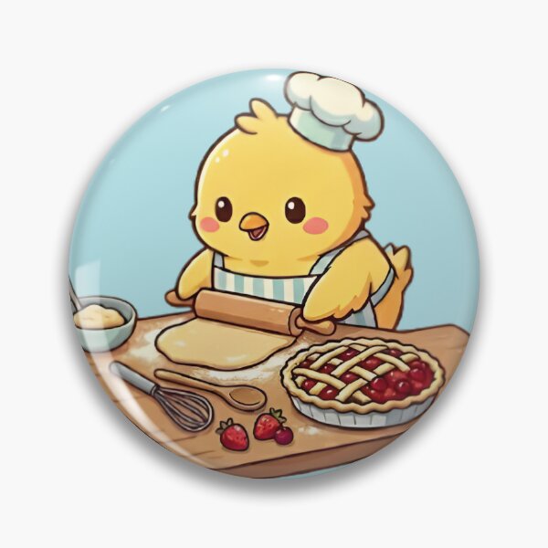 Item preview, Kawaii Chef Chick - Sweet Berry Pie Baker designed and sold by WalterAdd.