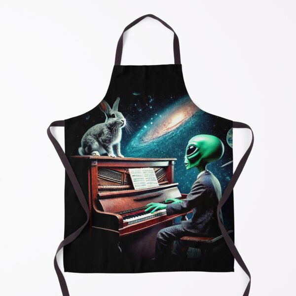 Item preview, Cosmic Alien Pianist – Surreal Space Fantasy designed and sold by Dogandesighn.