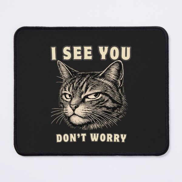 Item preview, I See You Cat Shirt, Funny Side Eye Cat Tee, Sarcastic Cat Attitude Minimalist T-Shirt designed and sold by AdicretorDesign.