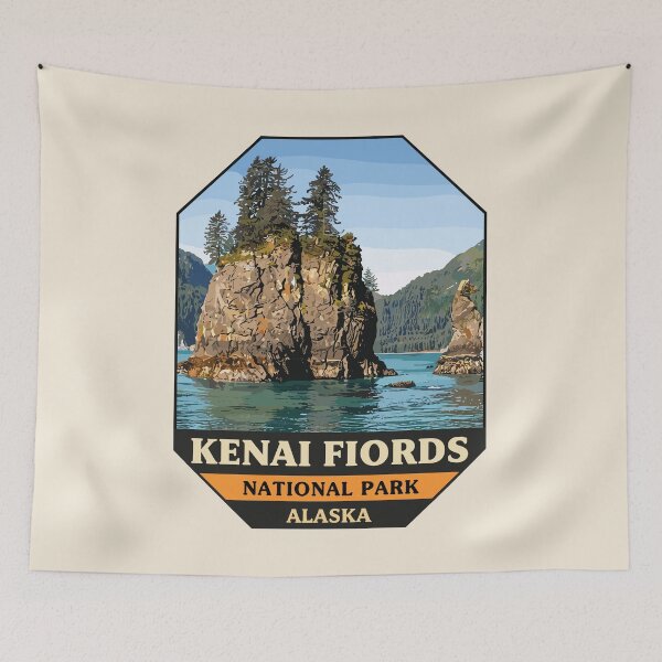 Item preview, Kenai Fjords National Park Retro Glacier Ocean designed and sold by Gideon Emmerich.