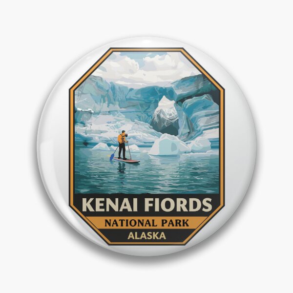 Item preview, Kenai Fjords National Park Retro Design designed and sold by Gideon Emmerich.