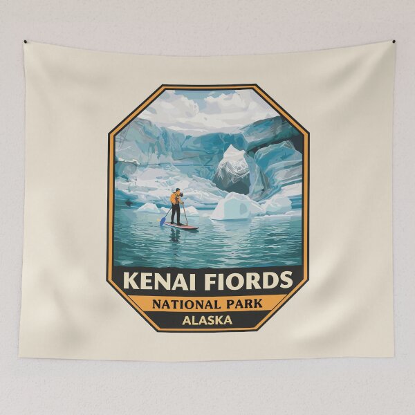 Item preview, Kenai Fjords National Park Retro Design designed and sold by Gideon Emmerich.