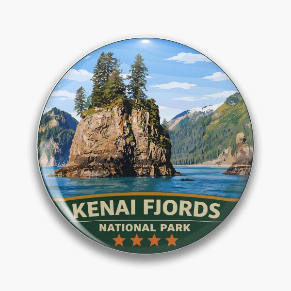 Item preview, Kenai Fjords National Park Retro Design designed and sold by Gideon Emmerich.