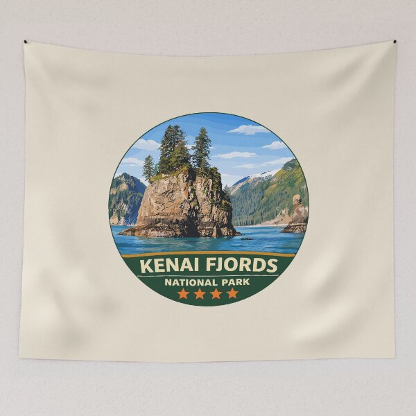 Item preview, Kenai Fjords National Park Retro Design designed and sold by Gideon Emmerich.