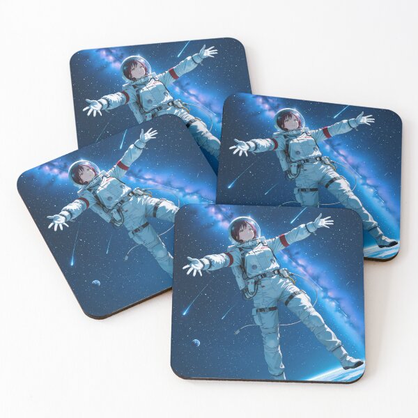 Item preview, HOSHIKO: Astronaut Waifu Drifting Through Galaxy Shooting Stars designed and sold by BorgSpareParts.
