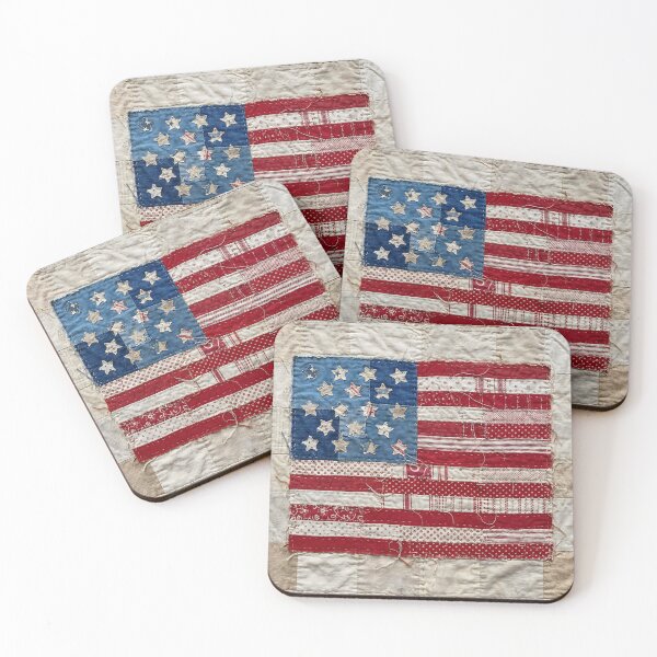 Item preview, Patchwork Quilt American Flag designed and sold by TackyTime.