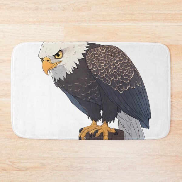 Item preview, Majestic Bald Eagle On A Post Illustration Perched Wildlife Design designed and sold by Karolina’s Cozy Creations.