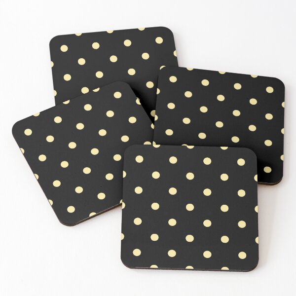 Item preview, Pastel Yellow Polkadots on Black  designed and sold by POLKAIWERX.