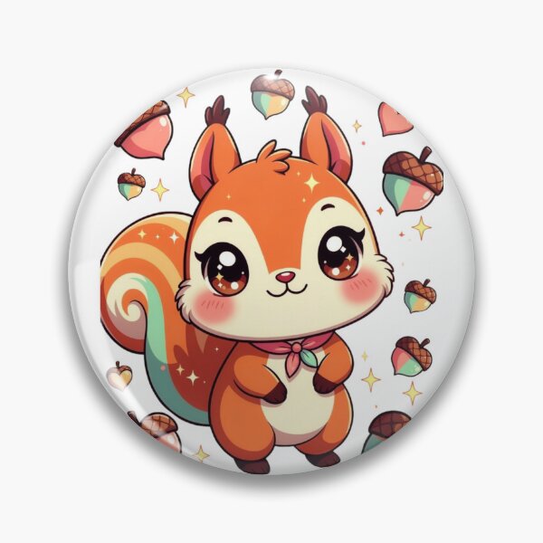 Item preview, Cute Rainbow Squirrel Acorn designed and sold by CoquetteLunaCo.