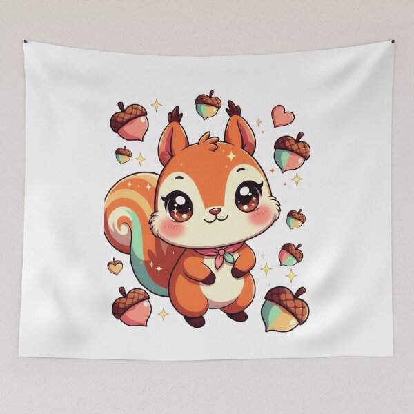 Item preview, Cute Rainbow Squirrel Acorn designed and sold by CoquetteLunaCo.