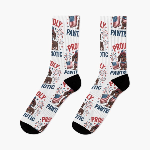Item preview, Proudly Pawtriotic Dachshund USA Dog 4th of July Patriotic Wiener Dog designed and sold by Ladys-Gents.