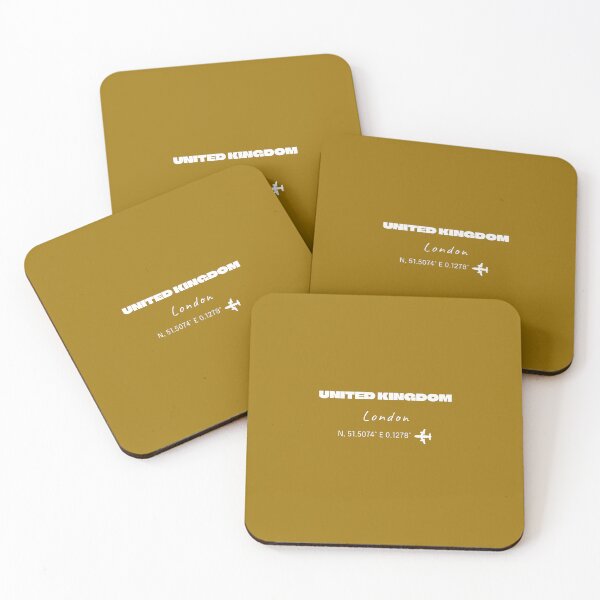 Item preview, London UK Coordinates Minimal Travel Design-white text designed and sold by Soft Strength Studio.