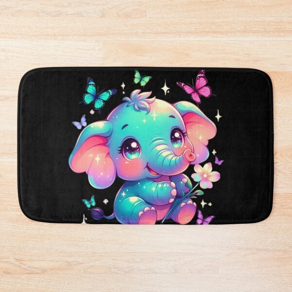 Item preview, Rainbow Baby Elephant Butterflies designed and sold by CoquetteLunaCo.