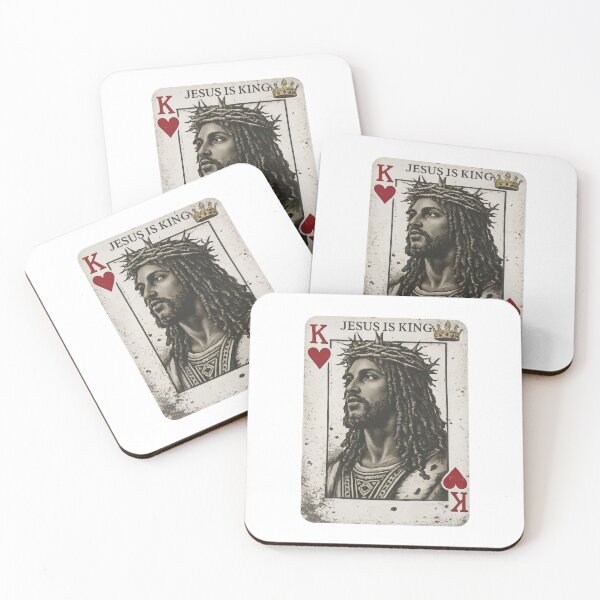 Item preview, Jesus Is King Jesus King Of Hearts Card Religious Art designed and sold by KAWKAW-DRHM.