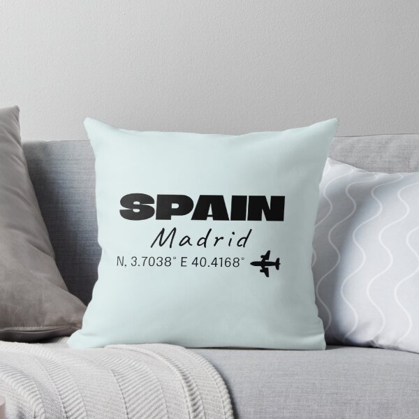 Item preview, Madrid Spain Coordinates Travel Design-black text designed and sold by Soft Strength Studio.